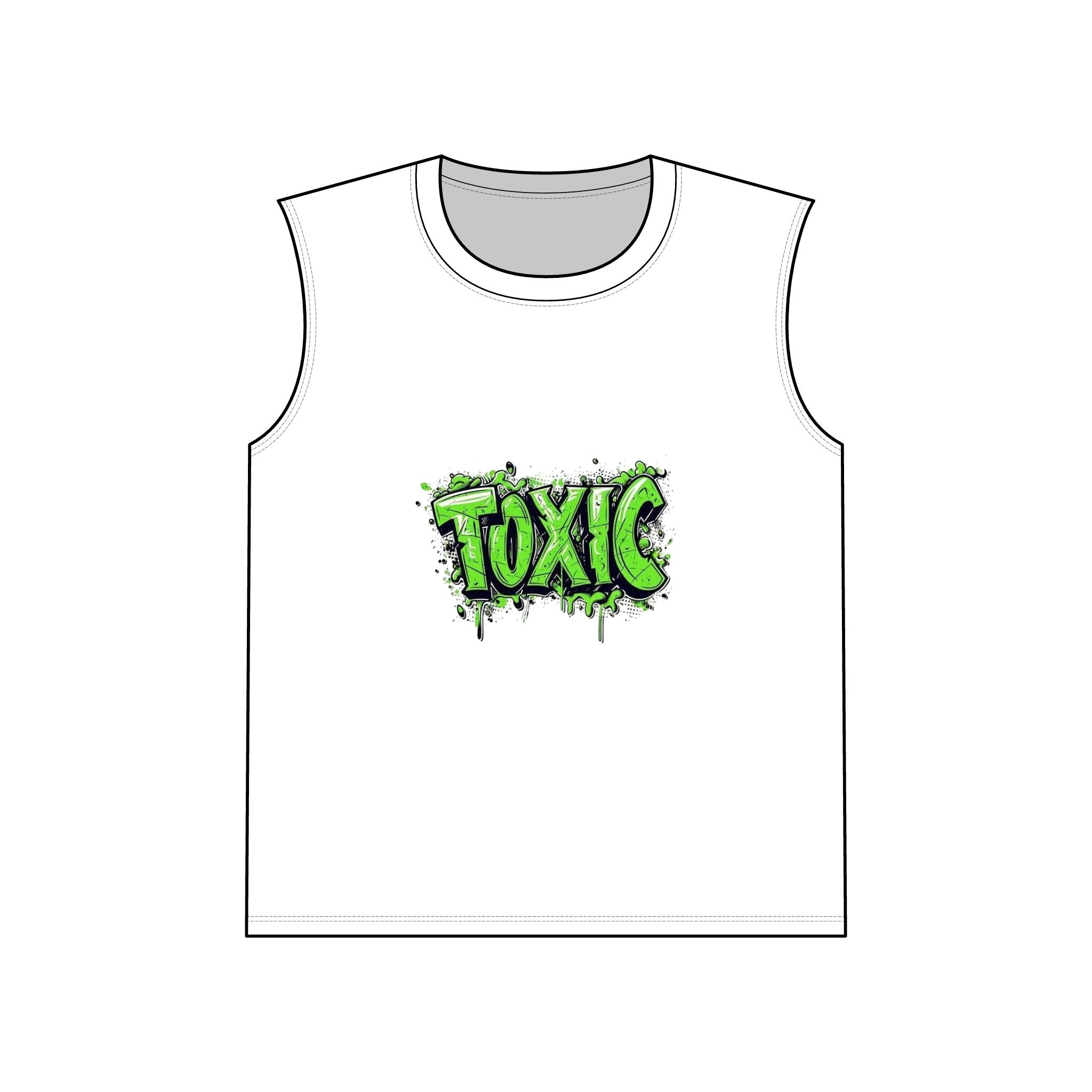 Toxic Vibes Unisex Muscle Tank, Graphic Summer Top, Trendy Streetwear, Gift for Gamers, Festival Apparel, Perfect for Concerts